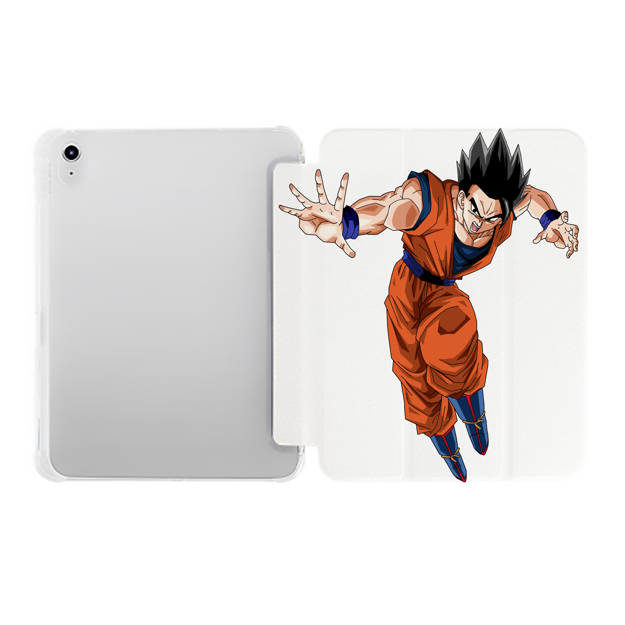 （画像用） ドラゴンボール 孫 悟飯（そんごはん）DRAGON BALL Son Gohan IPad ケース ペン収納付き 三つ折りスタンド PUレザー×シリコン 対応機種9.5/10.5/10.9インチ